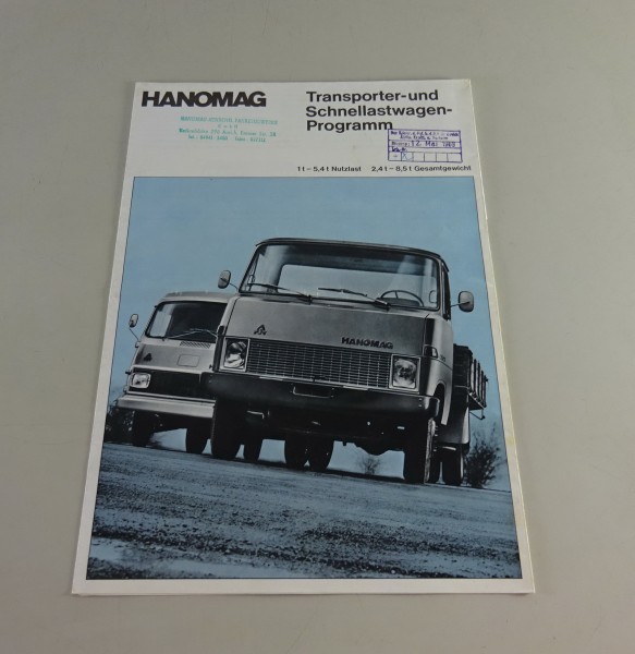 Faltprospekt / Prospekt Hanomag Transporter F20 bis F85 Stand 1969