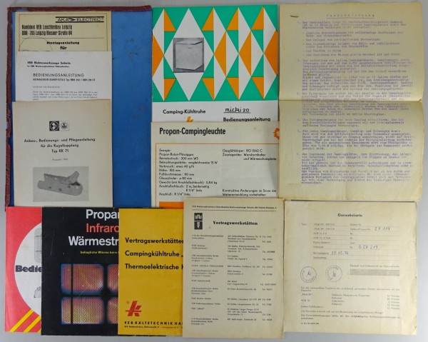 Konvolut DDR Camping Unterlagen Stand 1970er Jahre