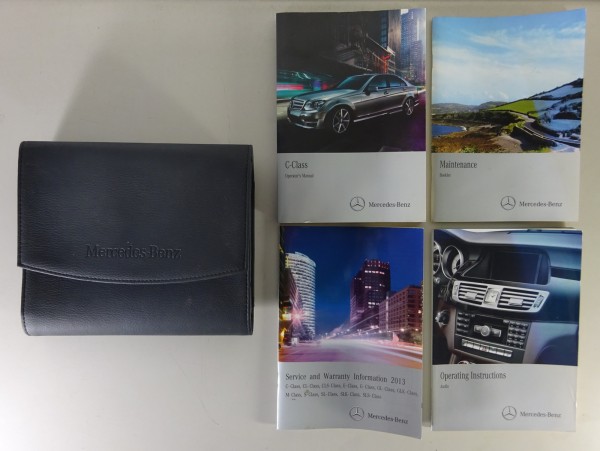 Wallet + Owner's Manual / Handbook Mercedes-Benz C-Class W204 Saloon from 2013