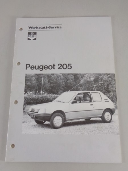 Werkstatthandbuch von Bosch für Peugeot 205 Stand 08/1986