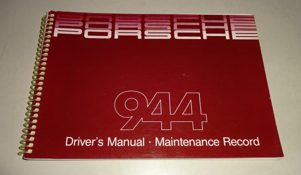 Owner´s Manual / Driver´s Manual Porsche 944 model 1985 / 1986 genuine Porsche