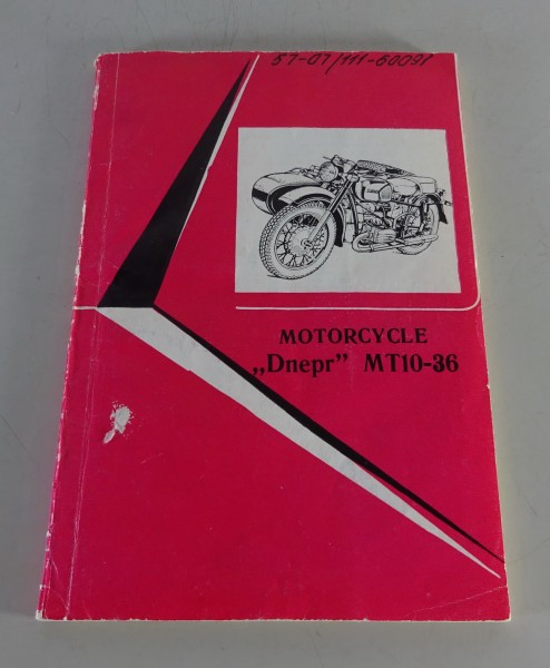 Owner´s Manual / Workshop Manual Dnepr MT10-36 with Sidecar from 1978