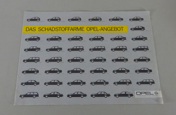 Prospekt / Broschüre Opel Katalysatoren für PKW Stand 03/1986