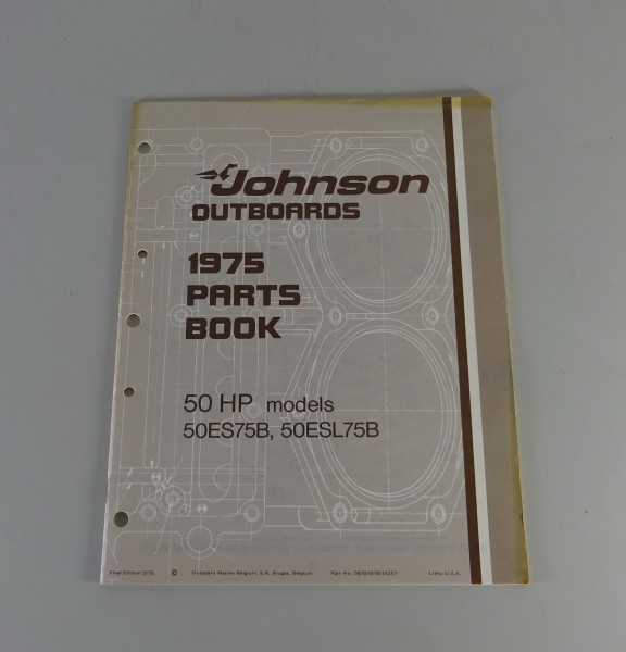 Teilekatalog OMC Johnson Outboards 50 PS Models Stand 03/1975