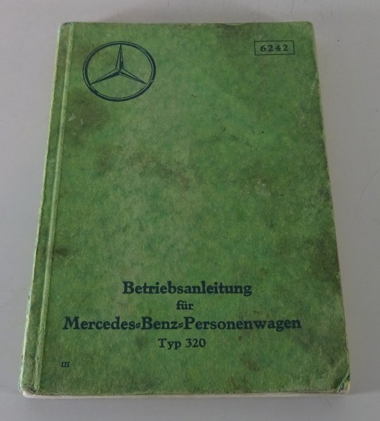 Betriebsanleitung / Handbuch Mercedes-Benz 320 W142 Stand 07/1937