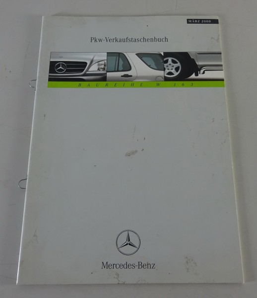 Verkaufstaschenbuch Mercedes-Benz M-Klasse / ML W163 + AMG Stand 05/2000