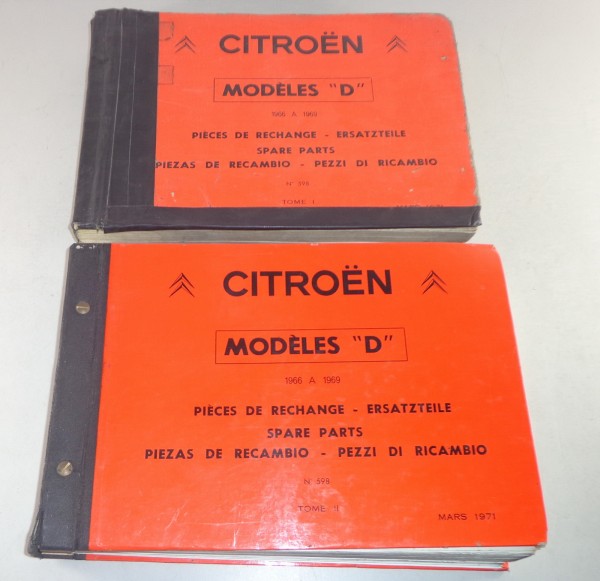 Teilekatalog / Parts list Citroen DS 19 / 20 / 21 + D 19 / 20 Baujahr 1966-69