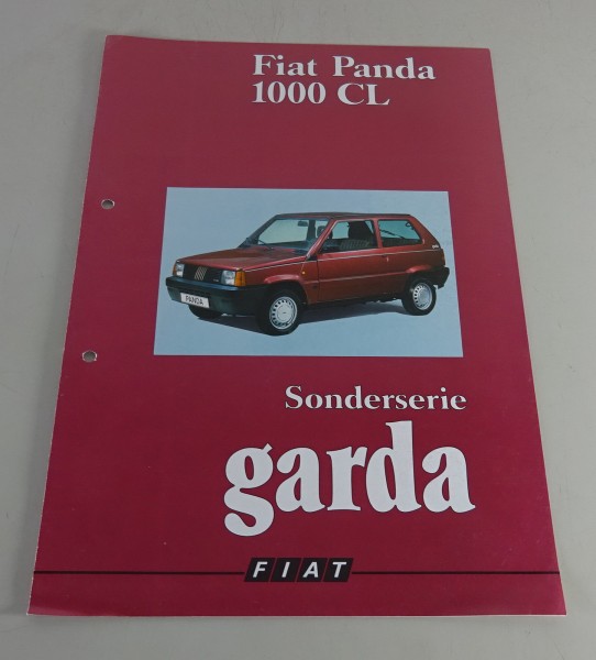 Prospekt / Broschüre Fiat Panda 1000 Sondermodell Garda Stand 10/1987