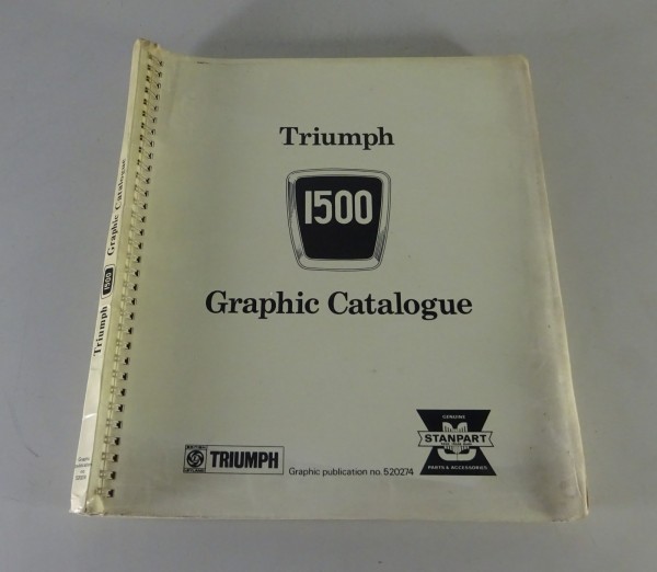 Teilekatalog / Parts Catalogue Triumph 1500 Year of Construction 1970 - 1973