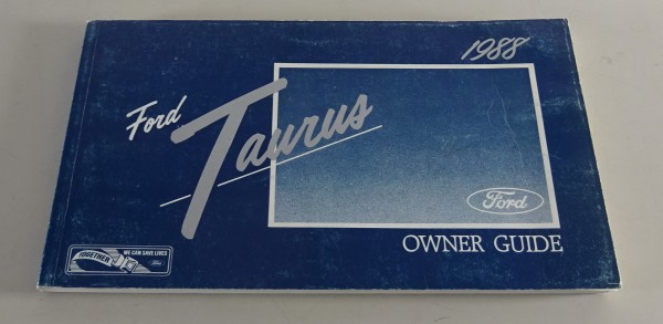 Owner´s Manual / Handbook Ford Taurus Stand 1988