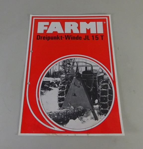 Prospektblatt / Broschüre FARMI Dreipunkt-Winde JL 15 T