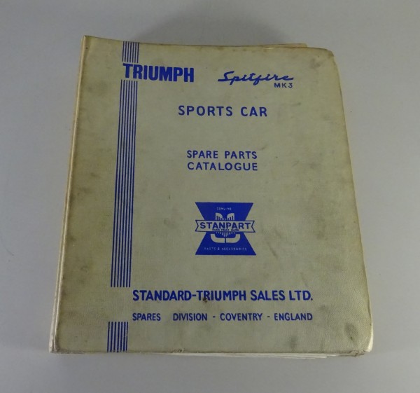 Teilekatalog / Parts Catalogue Triumph Spitfire Mk. 3 Baujahr 1967 - 1970