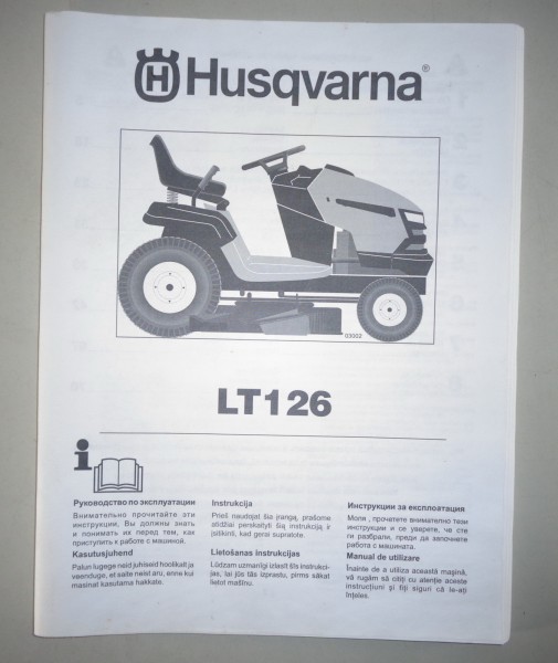 Owner's Manual / Handbook Husqvarna LT126 RU | EE | LT | LV | BG | RO 10/2008