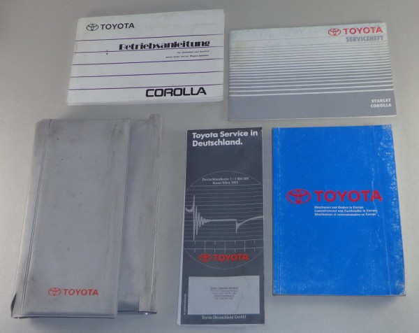 Bordmappe mit Betriebsanleitung Toyota Corolla Stand 1993