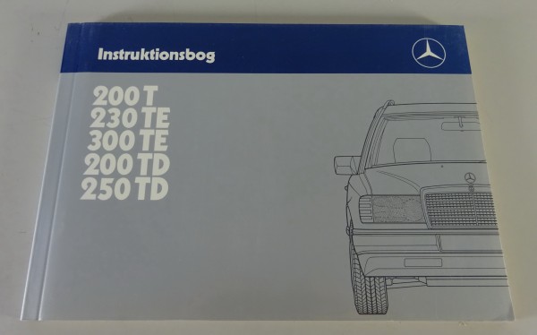 Instruktionsbog Mercedes-Benz W124 / S124 T-Modell Stand 02/1986 - Dänisch