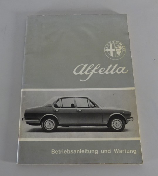 Betriebsanleitung / Handbuch Alfa Romeo Alfetta 1,8L von 09/1972