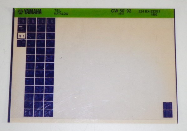 Microfich Parts Catalogue / Ersatzteilkatalog Yamaha CW 50 92 Stand 1992