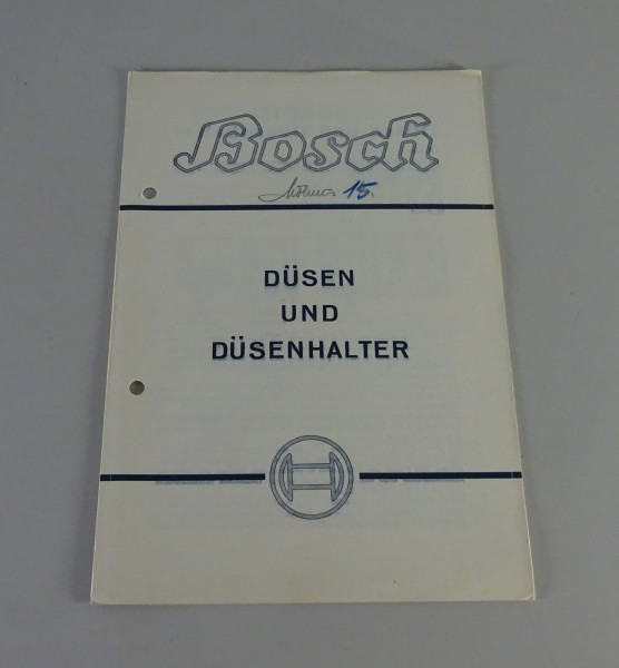 Handbuch Bosch Düsen und Düsenhalter Stand 03/1938