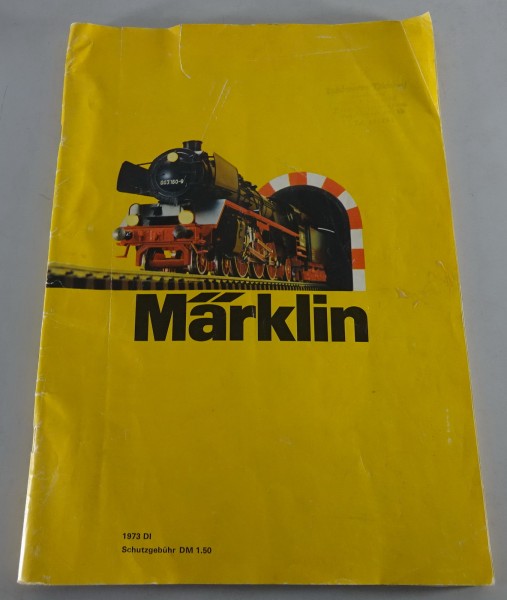 Prospekt / Broschüre Märklin Eisenbahn / Autorennbahnprospekt Stand 1973