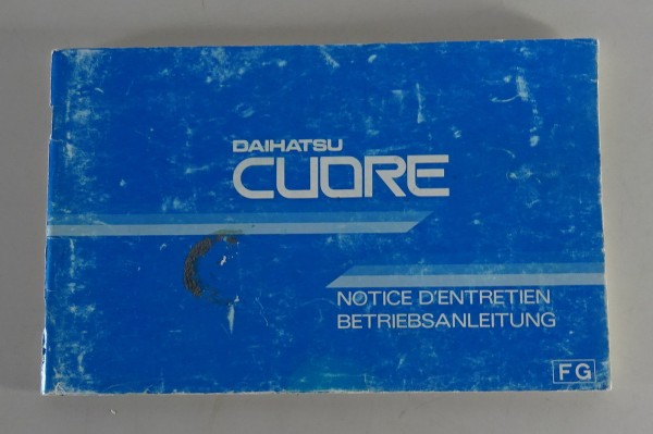 Betriebsanleitung / Handbuch Daihatsu Cuore Typ L55 / L60 Baujahr 1980 - 1985