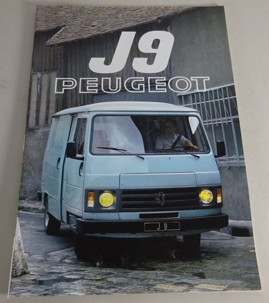 Prospekt / Broschüre Peugeot J9 Transporter / Pritschenwagen Stand 1981