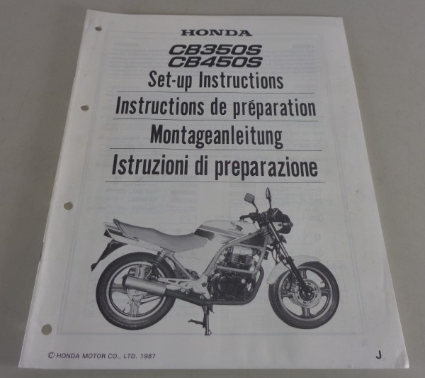 Montageanleitung / Set Up Manual Honda CB 350 S / CB 450 S Stand 1987