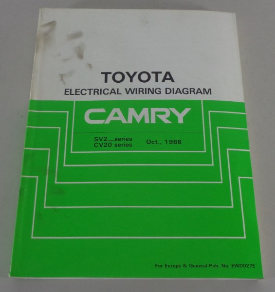 Workshop Manual Toyota Camry electrical wiring diagram Stand 10/1986