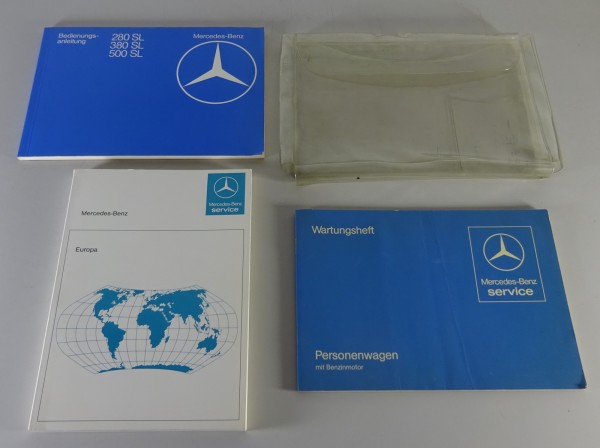 Bordmappe + Betriebsanleitung Mercedes Benz R107 280 / 380 / 500 SL von 07/1981