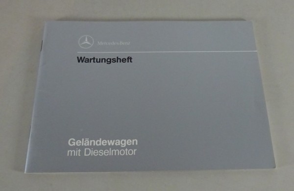 Scheckheft blanko Mercedes-Benz G-Modell W460 / 461 / 463 Diesel 250 GD-350 GD