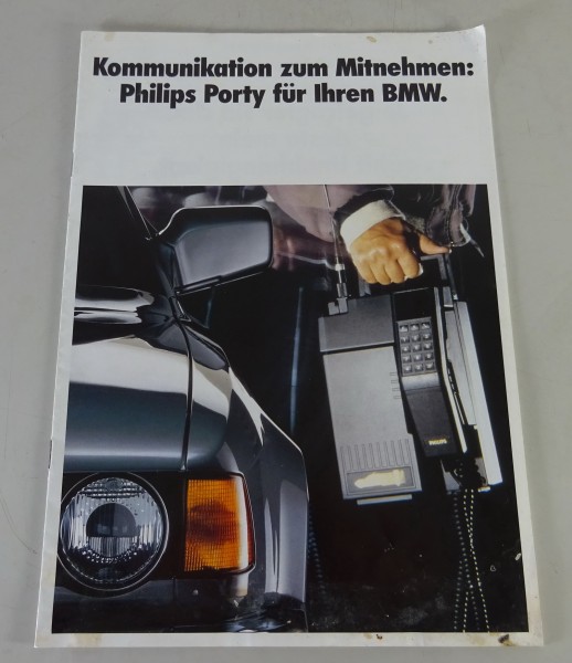 Prospekt / Broschüre von BMW „Philips Porty für Ihren BMW“ Stand 07/1989