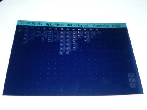 Microfich Ersatzteilkatalog Vespa si-Mofa si-Moped 2/83