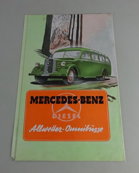 Faltprospekt Mercedes-Benz Omnibusse O 2600 / 3750 Stand 02/1939