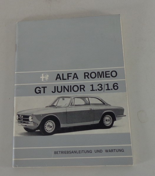 Betriebsanleitung Alfa Romeo GT Junior 1,3 / 1,6 Bertone - original