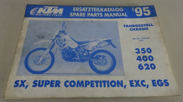 Teilekatalog Fahrgestell KTM 350 / KTM 400 / KTM 620 - Modelljahr 1995