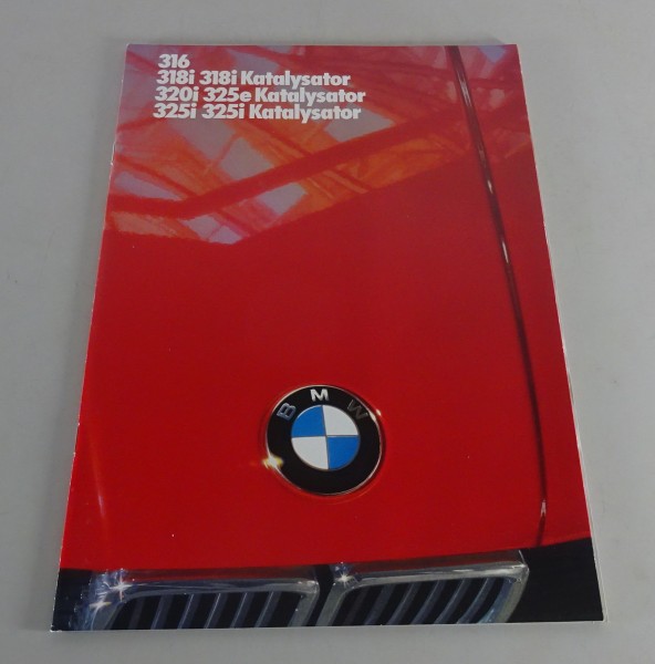 Prospekt BMW 3er Typ E30 316i / 318i / 320i / 325e / 325i, incl. Kat von 02/1986