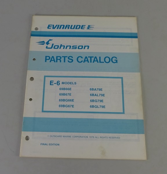 Teilekatalog OMC Johnson 6 PS Models Stand 1979