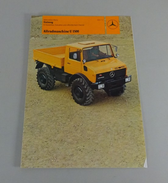 Prospekt / Borschüre Mercedes-Benz Unimog 425.141 U1500 Stand 04/1980