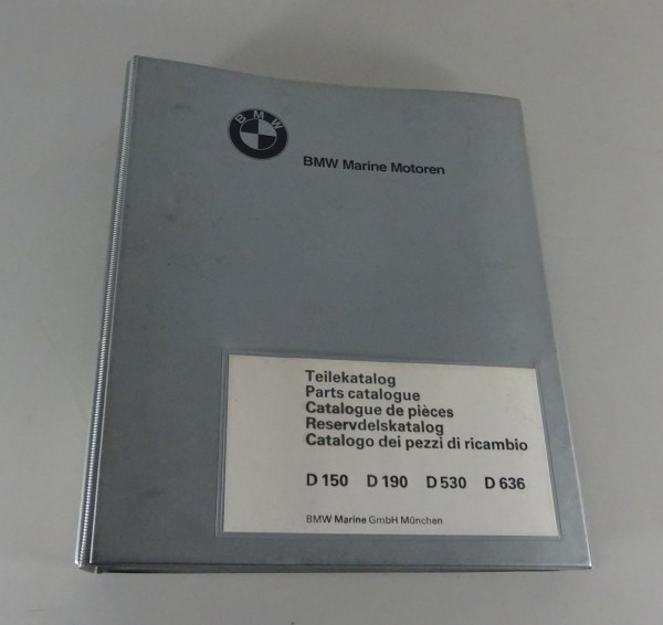 Teilekatalog + Werkstatthandbuch BMW Marine Bootsmotoren D150/190/530/636 ab '82