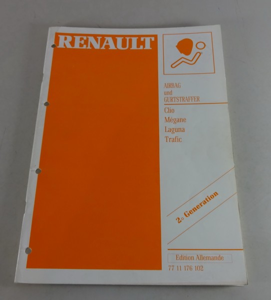 Werkstatthandbuch Renault Airbag Clio, Megane, Laguna, Trafic Stand 1996