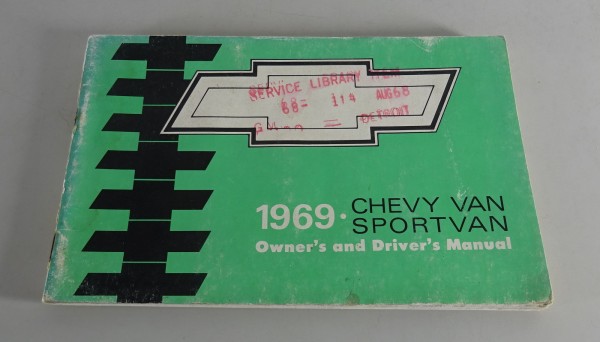 Owner´s Manual / Handbook Chevrolet Van & Sportvan Stand 1969