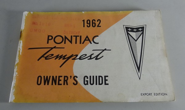 Owner´s Manual / Handbook Pontiac Tempest Stand 1962