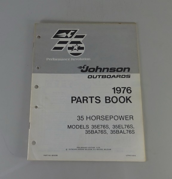 Teilekatalog OMC Johnson Outboards 35 PS Models Stand 11/1975