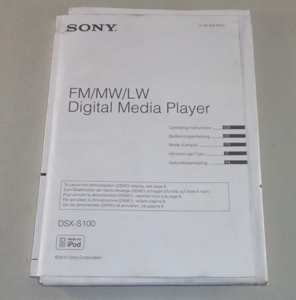 Betriebsanleitung / Operating Instructions Sony Autoradio / Digital Media Player