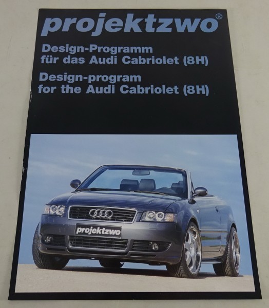 Prospektblatt / Design-Programm Audi A4 B6 Cabriolet projektzwo Typ 8H