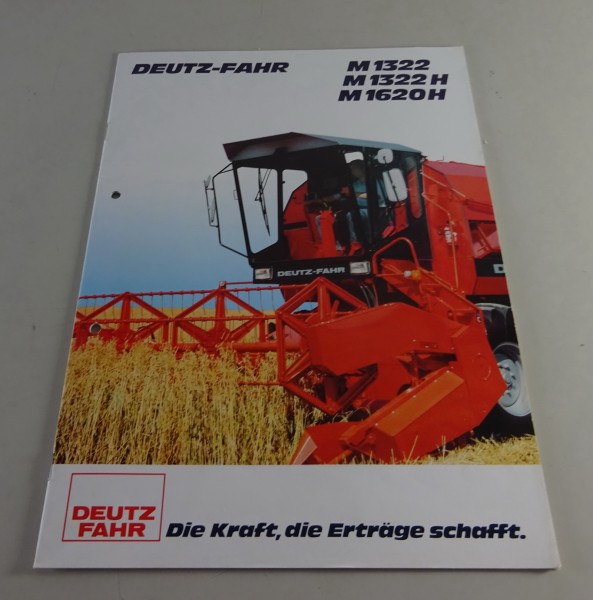 Prospekt / Faltprospekt Deutz-Fahr Mähdrescher M 1322, M 1322 H etc. von 02/1983