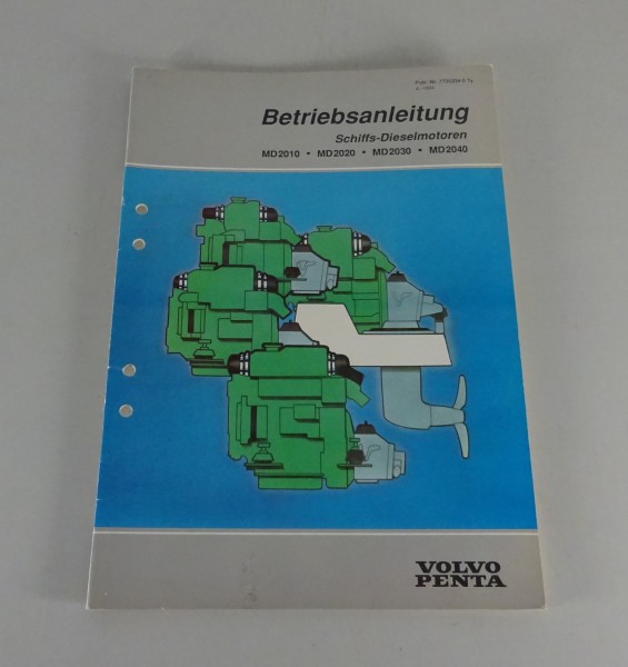 Betriebsanleitung Volvo Penta Schiffsmotoren MD 2010 / 2020 / 2030 / 2040 '1994