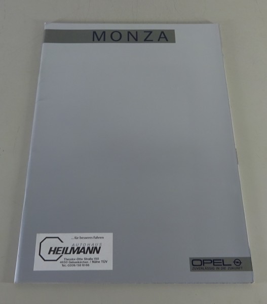 Prospekt / Broschüre Opel Monza A2 Stand 08/1984