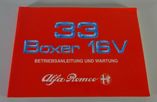 Betriebsanleitung / Handbuch & Wartung Alfa Romeo 33 Boxer 16V Stand 02/1990