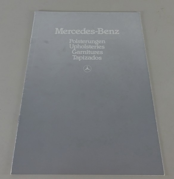 Prospekt / Broschüre Mercedes Benz Polsterungen W123, R107, W126 Stand 12/1982