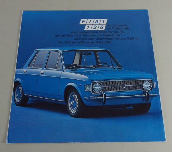 Faltprospekt / Broschüre Fiat 128 Stand 08/1969
